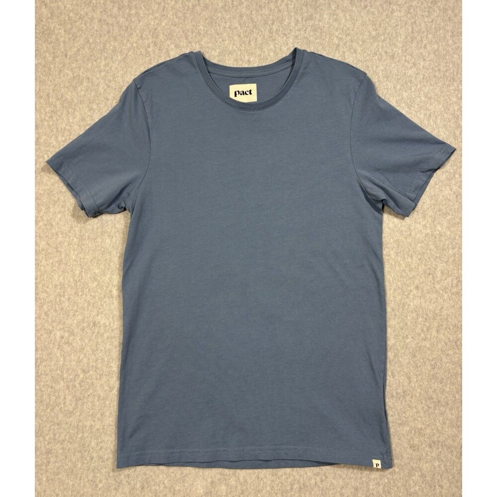 Pact Organic Top Womens Pale Blue Essential Short Sleeve 100% Cotton Size Small